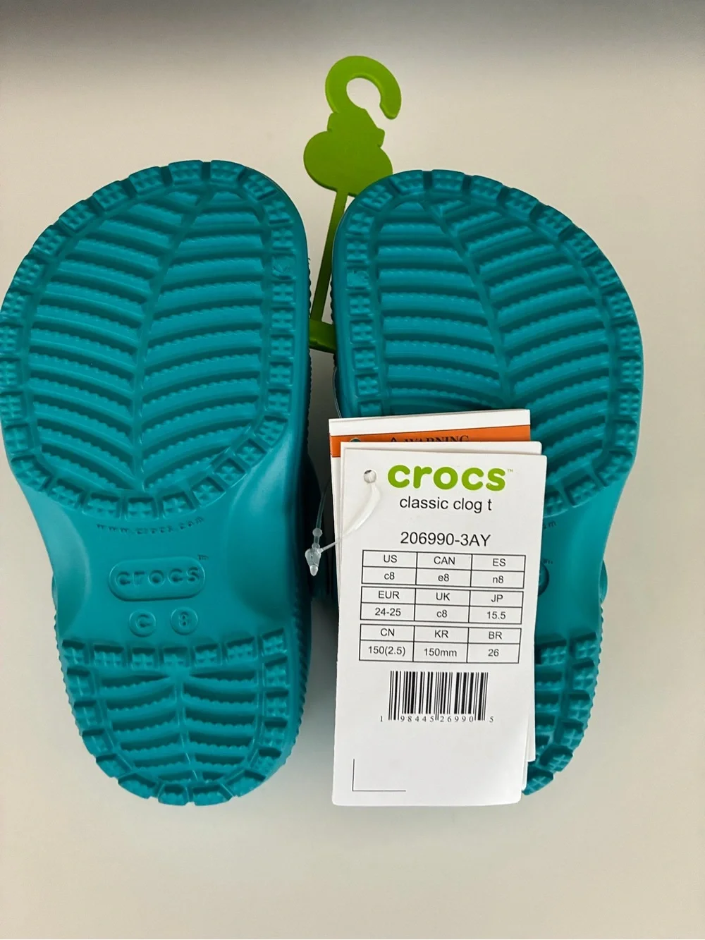 CROCS Kids Classic Clog in Teal Blue